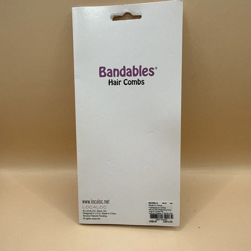 Bendables Hair Combs For Claire's Loc A Loc Brown Tortoise Single & Double Band